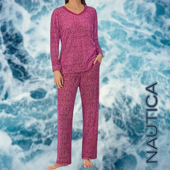 Nautica Other - Nautica | 2 Piece Cozy Fleece Pajama Sleepwear Set | Purple | NWT